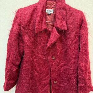 Helga Elegant Red Women's Coat Vintage